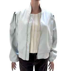 House Of Harlow Pastel Blue Bomber Jacket Medium NWT